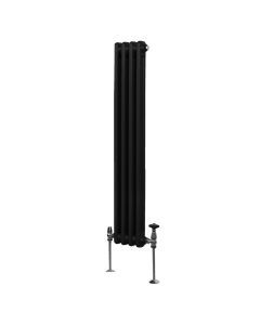 Traditional 2 Column Radiator - 1500 x 202mm - Black
