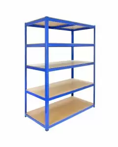 Monster Racking T-Rax Strong Storage Shelves, Blue, 120cm W, 60cm D, Set of 5