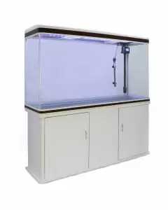 Aquarium Fish Tank & Cabinet - White - EU Plug