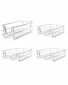 KuKoo Kitchen Pull Out Storage Baskets – 300mm 400mm 500mm 600mm Wide Cabinet