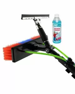24ft Water Fed Window Cleaning Pole and Streak Free Cleaner