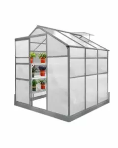 Greenhouse 6ft x 6ft With Base And 2 x Water-Resistant Racks