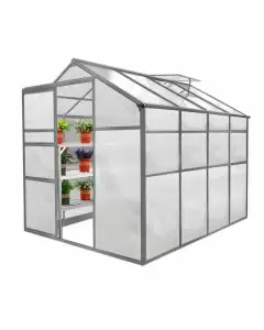 Greenhouse 6ft x 8ft And 2 x Water-resistant Racks