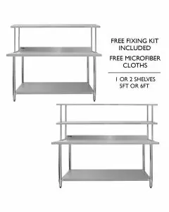 Catering Bench With Over-Shelf Bundles