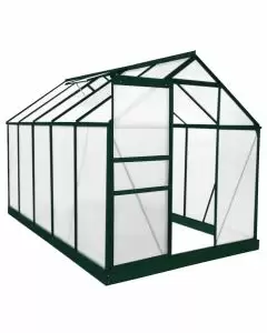 Greenhouse 6ft x 10ft (Green) With Base & Racking