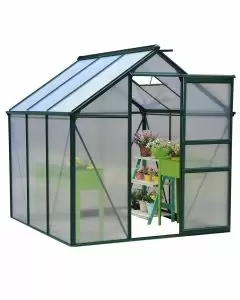 Greenhouse Polycarbonate 6ft x 6ft (Green)