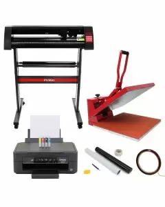 Vinyl Cutter, 50 x 50 Heat Press, Sign cut business bundle, Value Printer