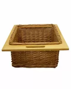 Pull Out Wicker Kitchen Baskets 500mm 