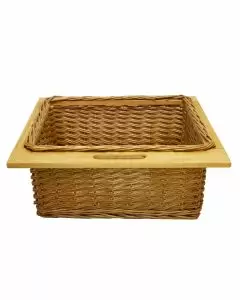Pull Out Wicker Kitchen Baskets 600mm 