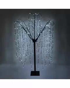 Weeping Willow Tree - 180cm Black 400 Cool White LED