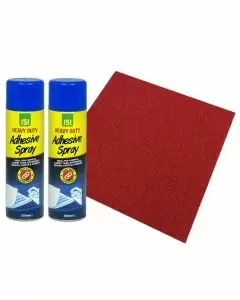 Scarlet Red Carpet Tiles with Spray Adhesive 