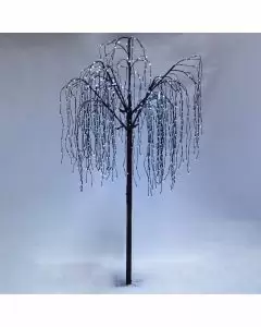 Weeping Willow Tree - Black - 240cm - Cool White 