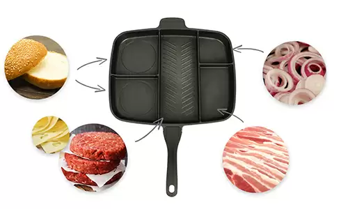 Frying Pan Bacon Cheese Burgers Master Cooking Multipan